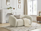 Canapé droit fixe 2 places CELINE tissu lisse