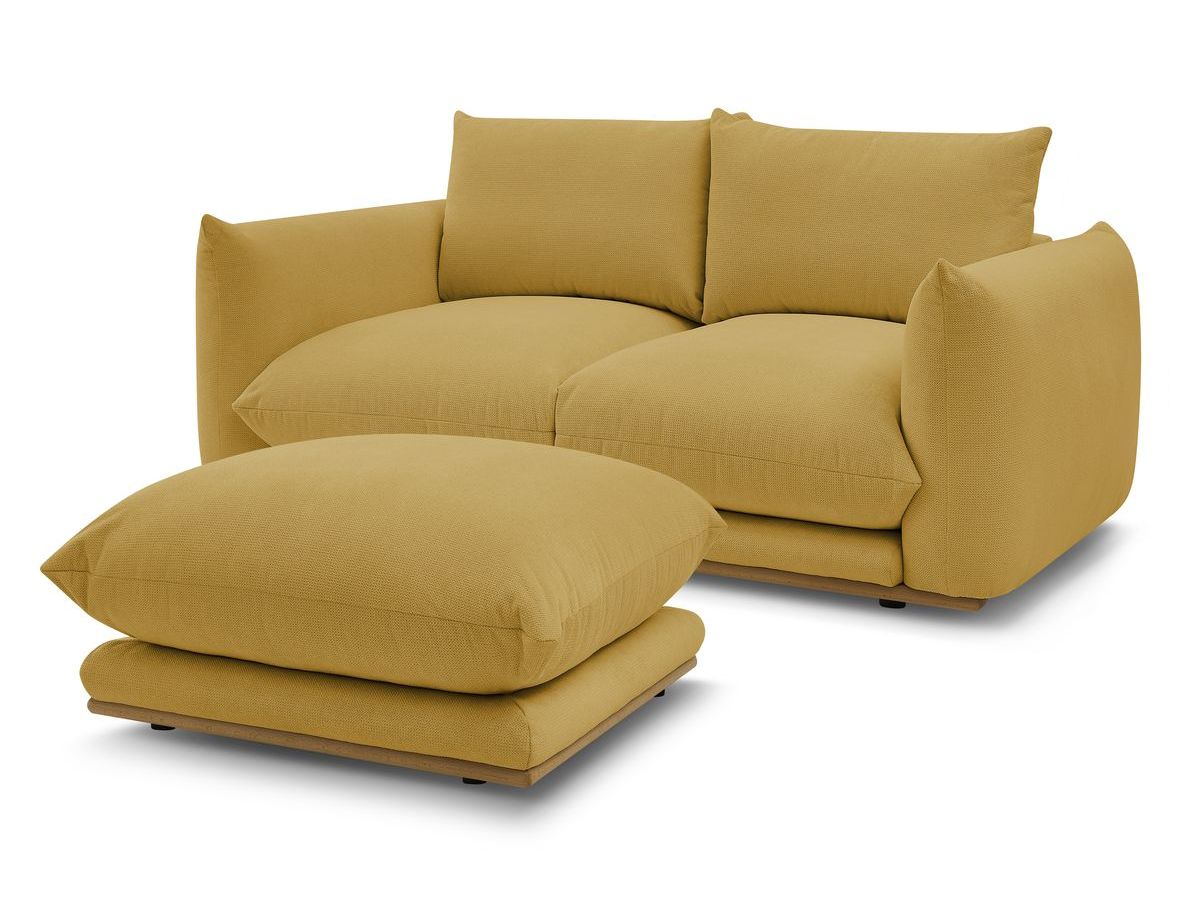 Canapé droit fixe 2 places ERNEST avec pouf