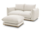 Canapé droit fixe 2 places ERNEST avec pouf