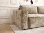 Canapé droit fixe 2 places NIHAD tissu velours
