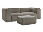 Canapé droit fixe 2 places ZEPHYR avec pouf