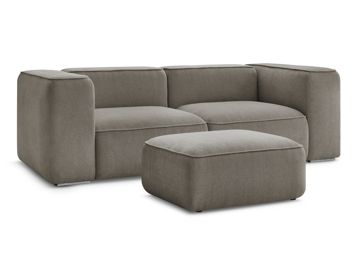 Canapé droit fixe 2 places ZEPHYR avec pouf