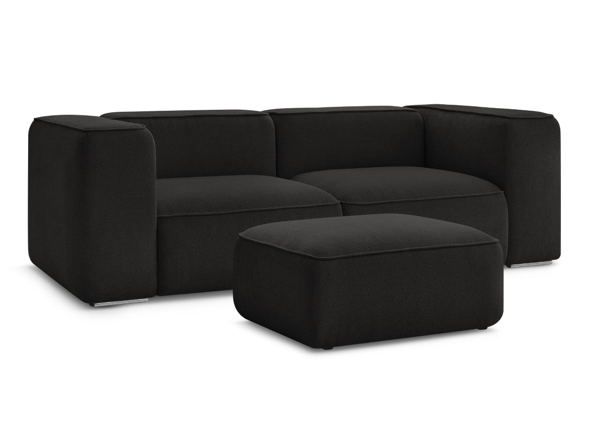 Canapé droit fixe 2 places ZEPHYR avec pouf
