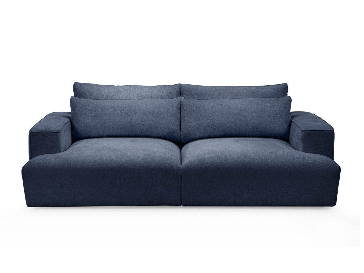 Canapé droit fixe 3 places assise profonde TWINY tissu lisse