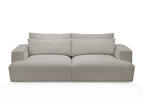 Canapé droit fixe 3 places assise profonde TWINY tissu lisse