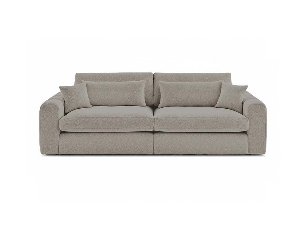Canapé droit fixe 3 places BELMONT tissu bouclette