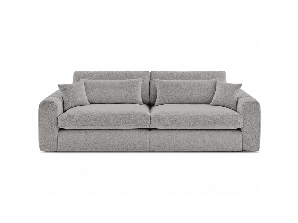 Canapé droit fixe 3 places BELMONT tissu bouclette