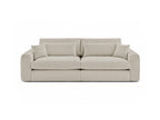 Canapé droit fixe 3 places BELMONT tissu bouclette