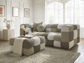 Canapé droit fixe 3 places CLOUD Édition limitée tissu mesh avec pouf