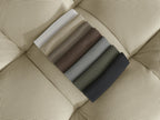 Canapé droit fixe 3 places CLOUD tissu mesh avec pouf