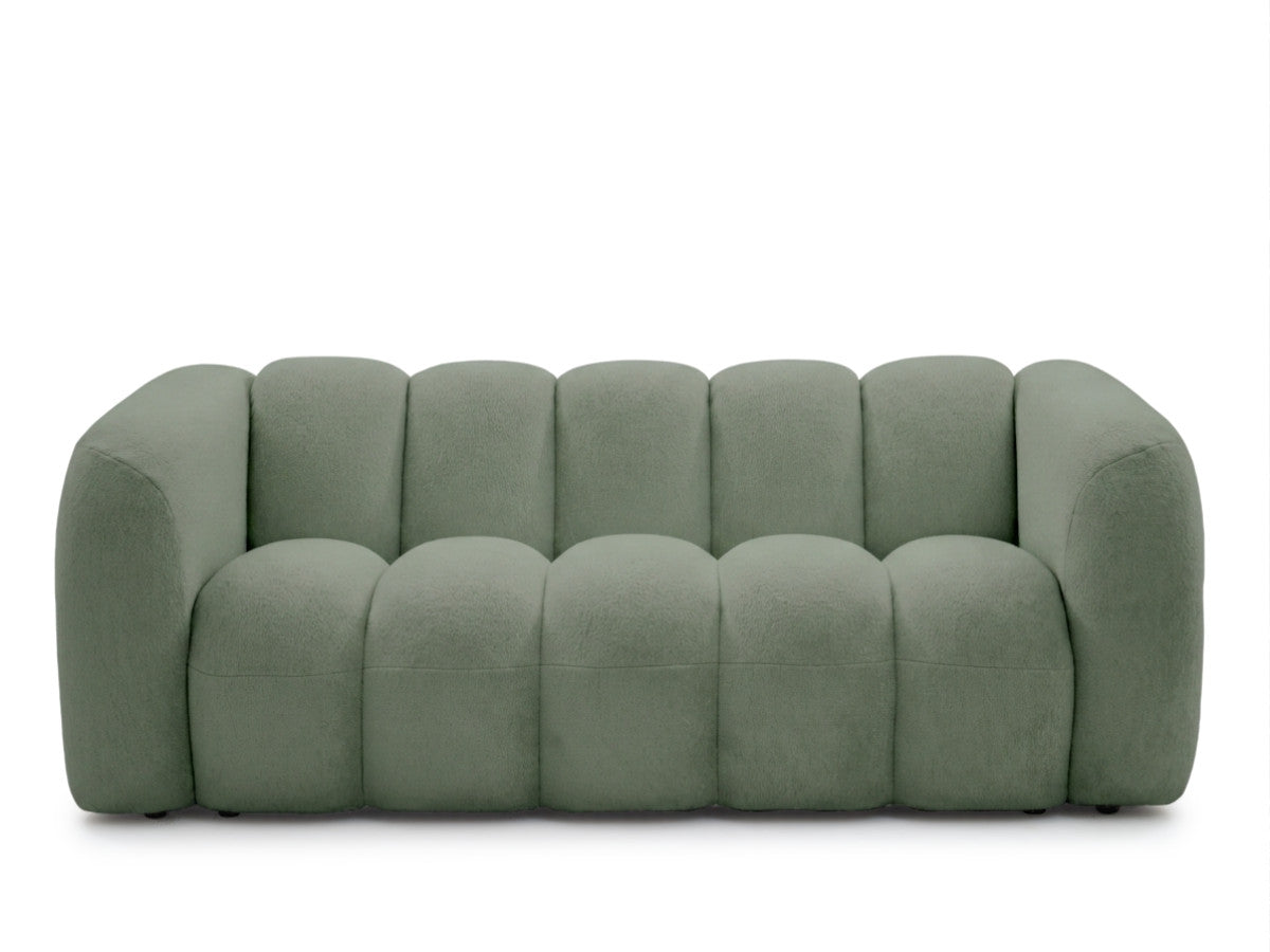 Canapé droit fixe 3 places CURVY tissu chenille