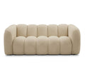 Canapé droit fixe 3 places CURVY tissu chenille