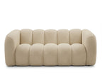 Canapé droit fixe 3 places CURVY tissu chenille