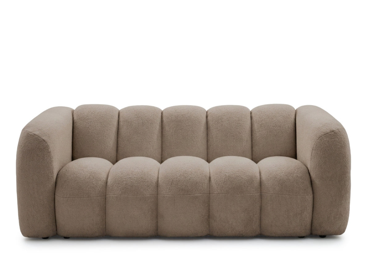 Canapé droit fixe 3 places CURVY tissu chenille