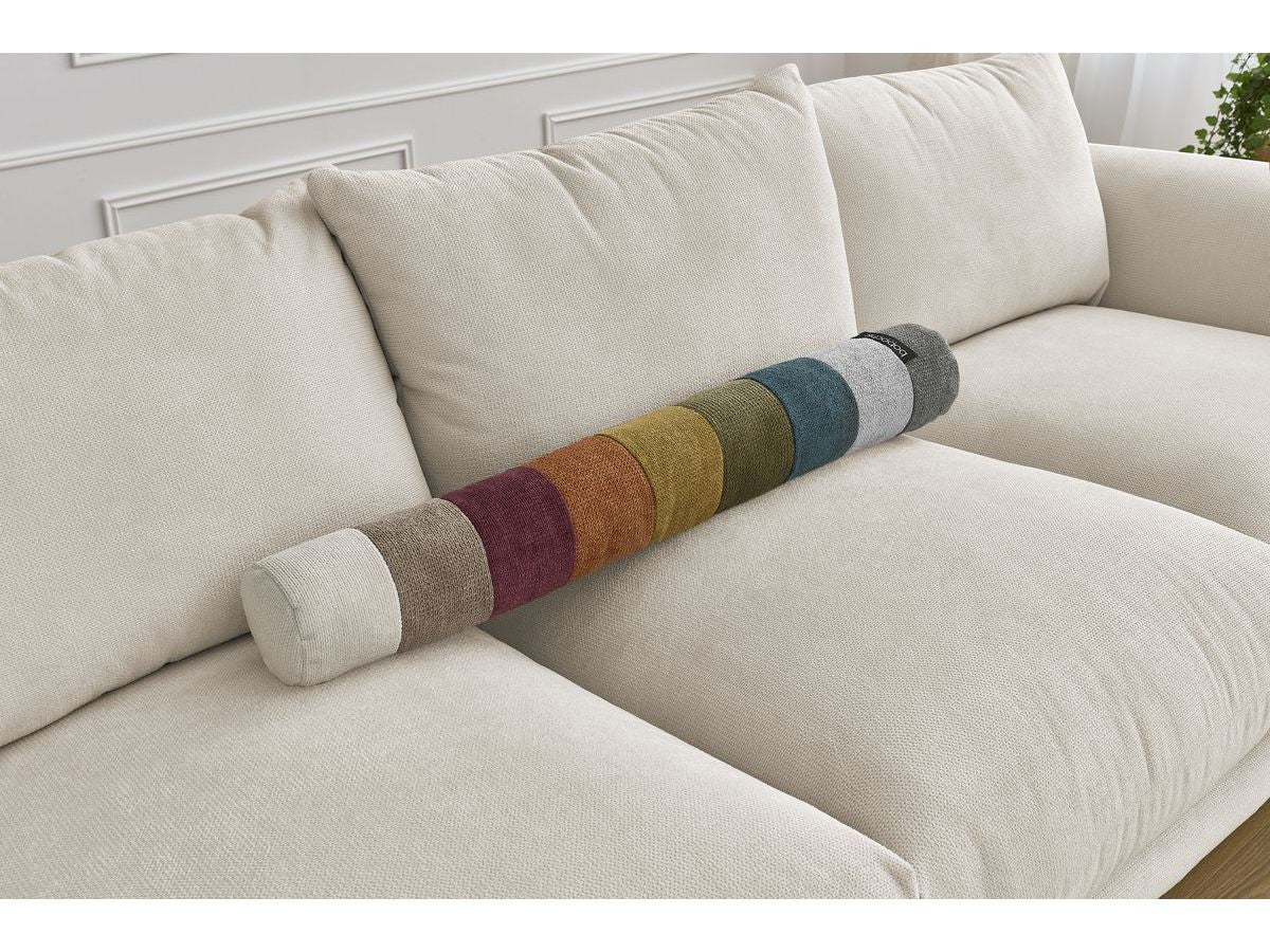 Canapé droit fixe 3 places ERNEST avec pouf