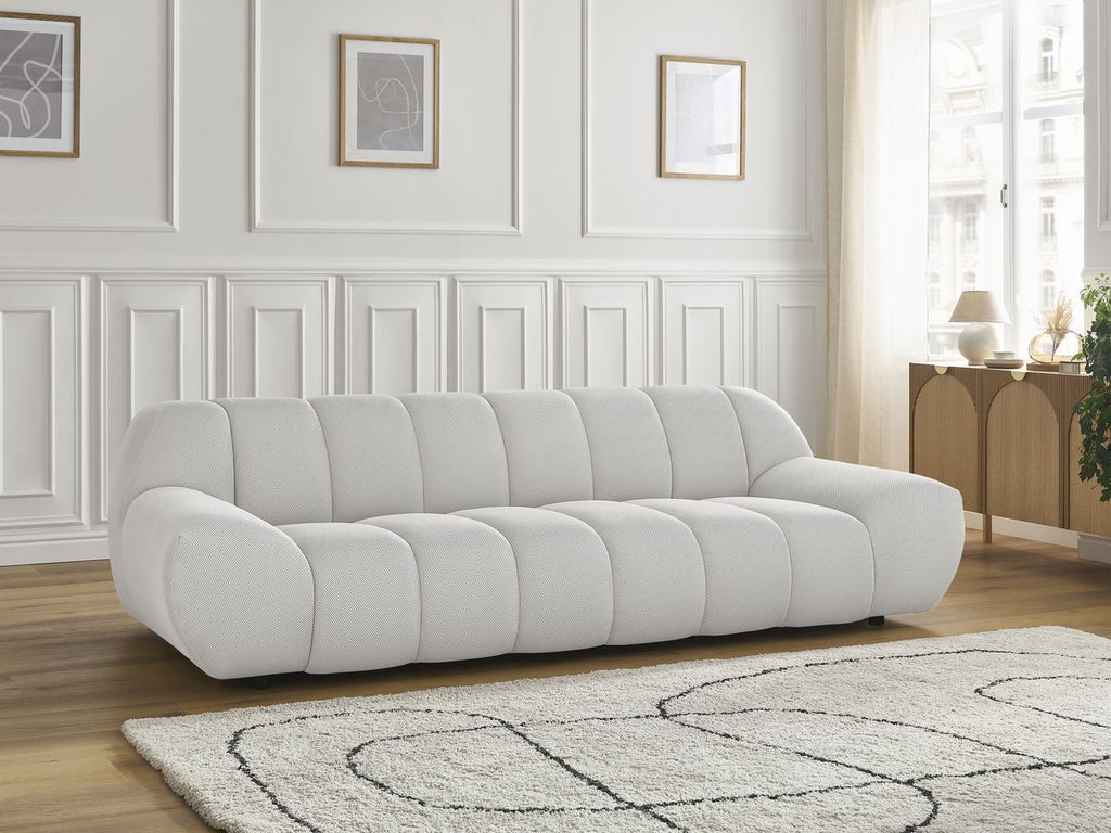 Canapé droit fixe 3 places HAYDEN tissu mesh