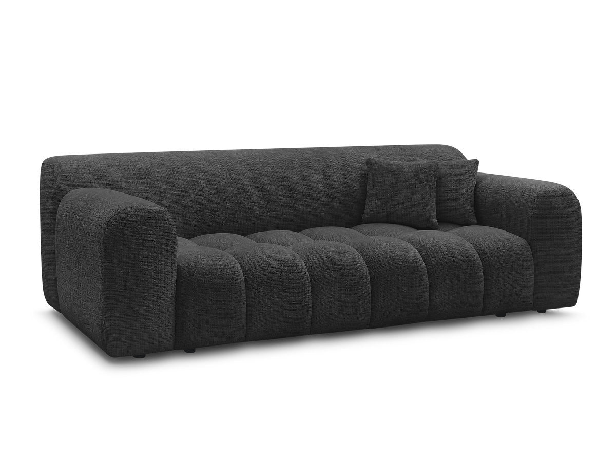 Canapé droit fixe 3 places MELISSE tissu texturé