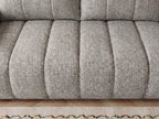 Canapé droit fixe 3 places NESTY tissu chiné avec pouf