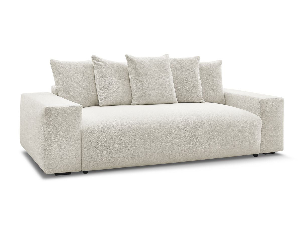 Canapé droit fixe 3 places VOLTAIRE tissu chiné
