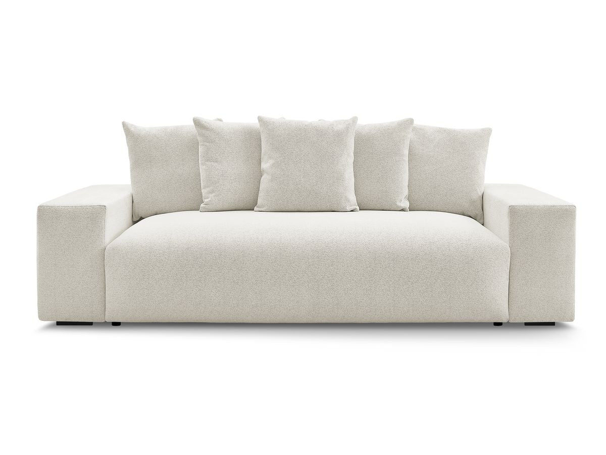 Canapé droit fixe 3 places VOLTAIRE tissu chiné