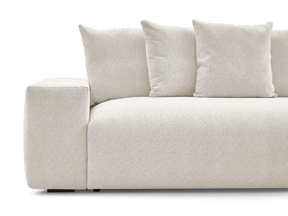 Canapé droit fixe 3 places VOLTAIRE tissu chiné