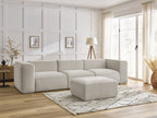 Canapé droit fixe 3 places ZEPHYR avec pouf