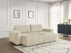 Canapé droit fixe 4 places ARSENE assise profonde velours