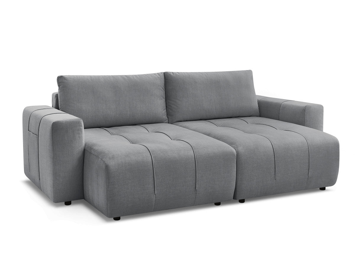Canapé droit fixe 4 places ARSENE assise profonde velours