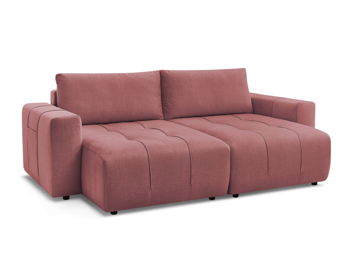 Canapé droit fixe 4 places ARSENE assise profonde velours