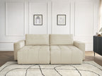 Canapé droit fixe 4 places ARSENE assise profonde velours