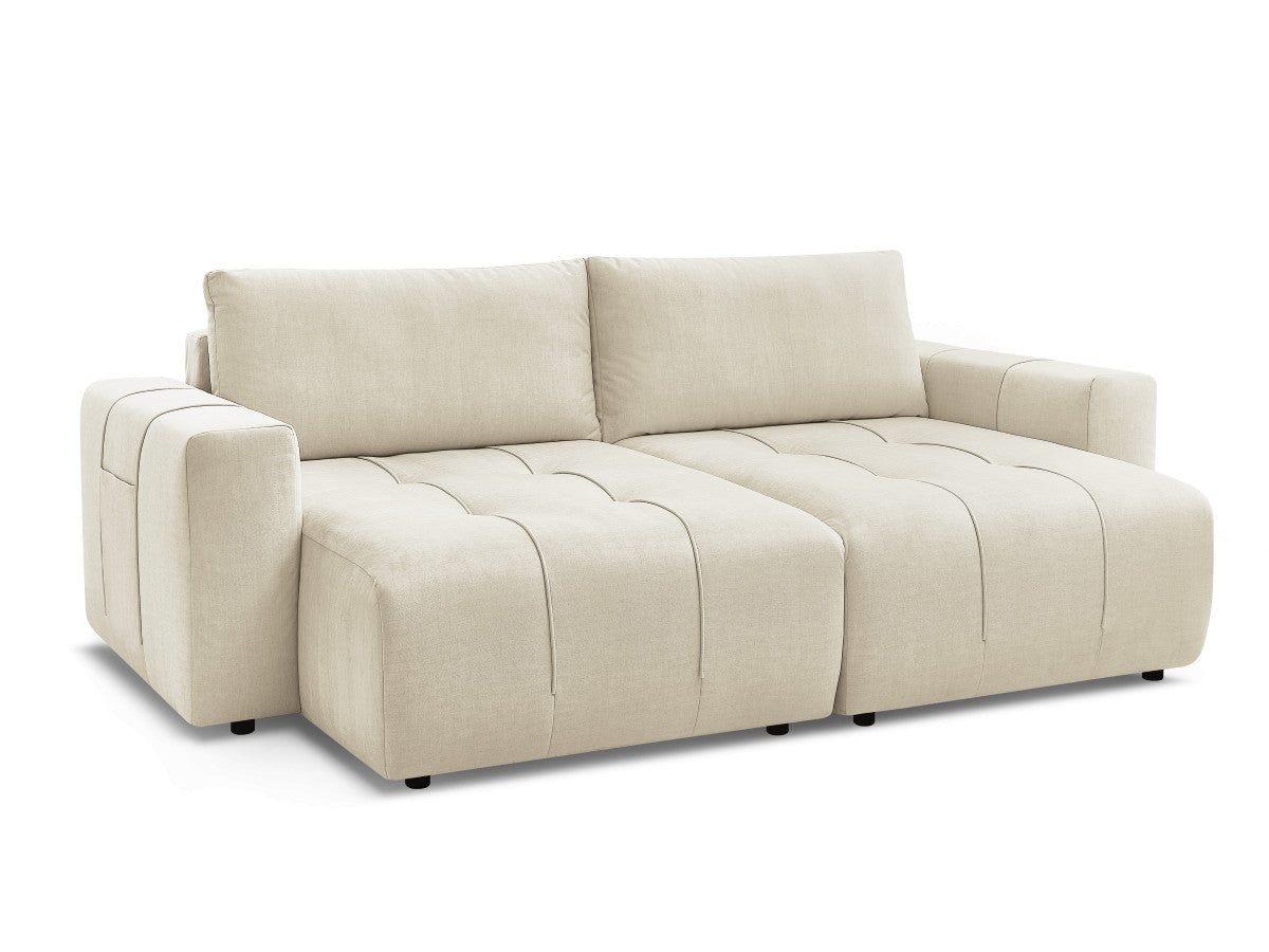 Canapé droit fixe 4 places ARSENE assise profonde velours