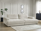 Canapé droit fixe 4 places SIERRA assise profonde tissu texturé