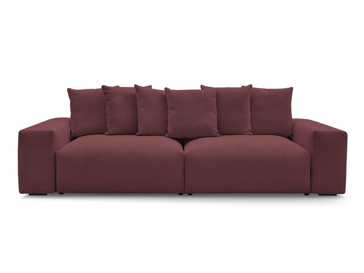 Canapé droit fixe 4 places VOLTAIRE tissu chiné