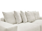 Canapé droit fixe 4 places VOLTAIRE tissu chiné