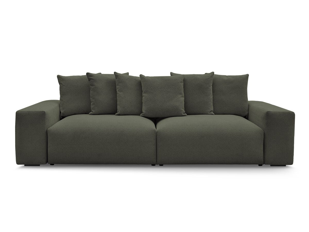 Canapé droit fixe 4 places VOLTAIRE tissu chiné