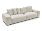 Canapé droit fixe 4 places VOLTAIRE tissu chiné