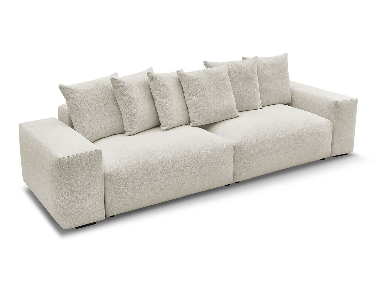 Canapé droit fixe 4 places VOLTAIRE tissu chiné