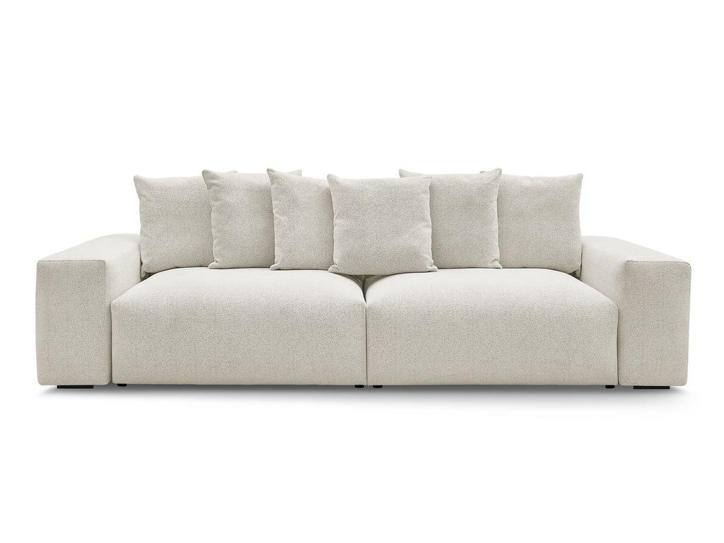 Canapé droit fixe 4 places VOLTAIRE tissu chiné