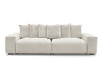 Canapé droit fixe 4 places VOLTAIRE tissu chiné