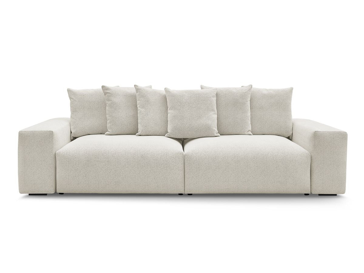 Canapé droit fixe 4 places VOLTAIRE tissu chiné