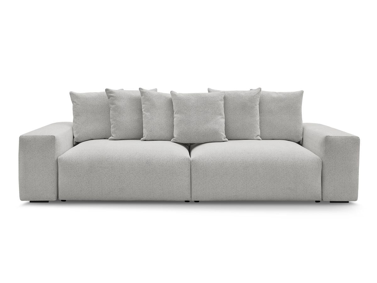 Canapé droit fixe 4 places VOLTAIRE tissu chiné