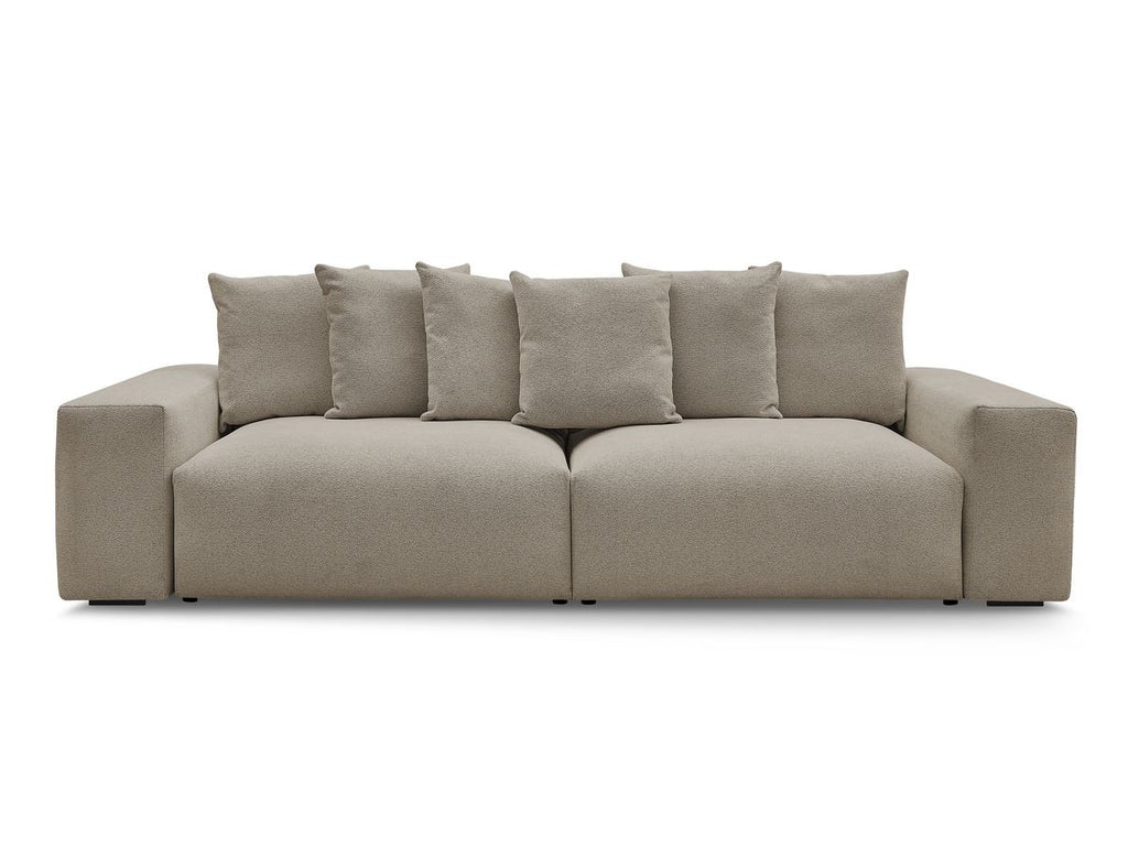 Canapé droit fixe 4 places VOLTAIRE tissu chiné