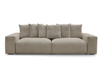 Canapé droit fixe 4 places VOLTAIRE tissu chiné