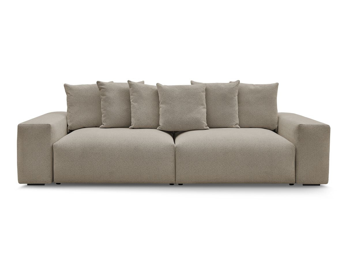 Canapé droit fixe 4 places VOLTAIRE tissu chiné