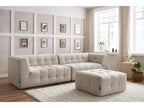Canapé droit fixe modulable 4 places KLEBER avec pouf
