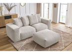 Canapé droit fixe modulable VOLTAIRE avec pouf
