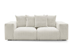 Canapé droit fixe modulable VOLTAIRE tissu chiné