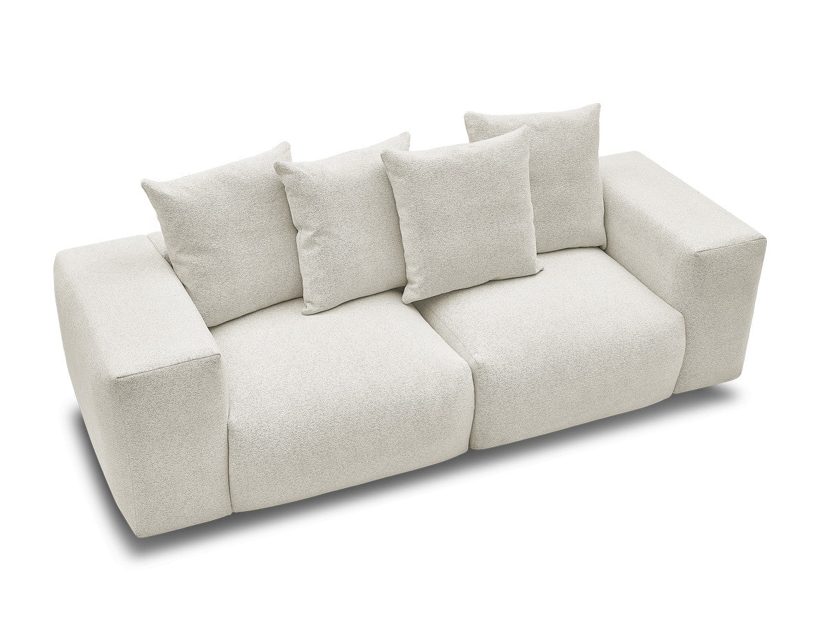 Canapé droit fixe modulable VOLTAIRE tissu chiné