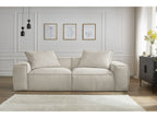 Canapé droit fixe ultra moelleux 3 places BOHEME tissu chiné