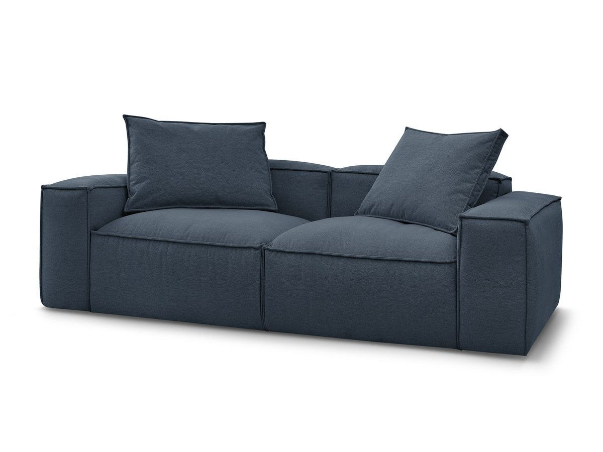 Canapé droit fixe ultra moelleux 3 places BOHEME tissu chiné